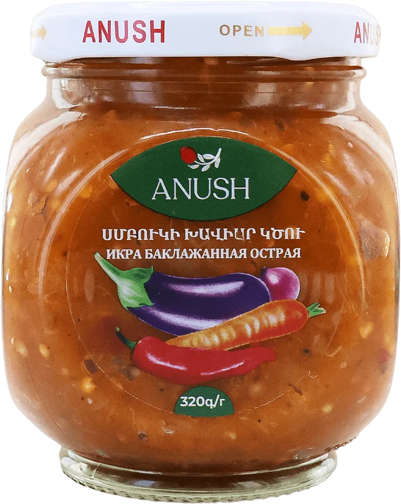 Hot eggplant caviar "Anush" 320g
