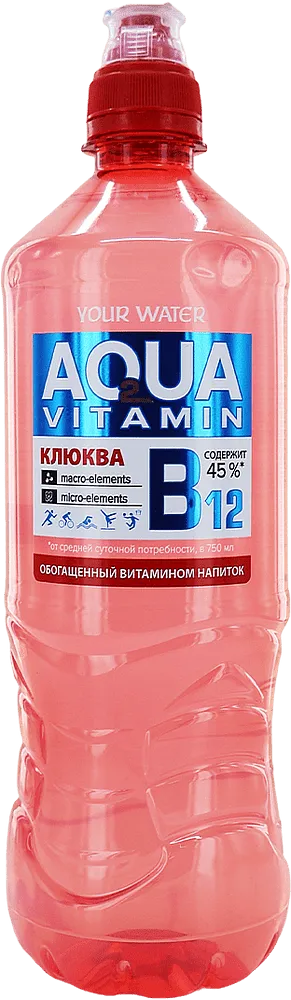 Cranberry flavored non-alcoholic drink "Aqua Vitamin" 0.75l
