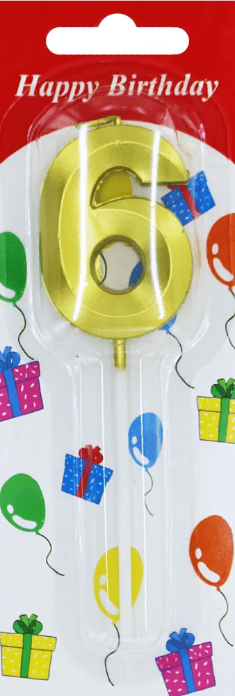 Birthday candle "Happy Birthday N6"
