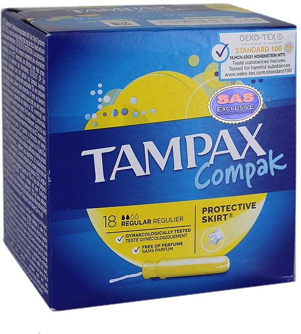 Тампоны "Tampax Compak Regular" 18шт.