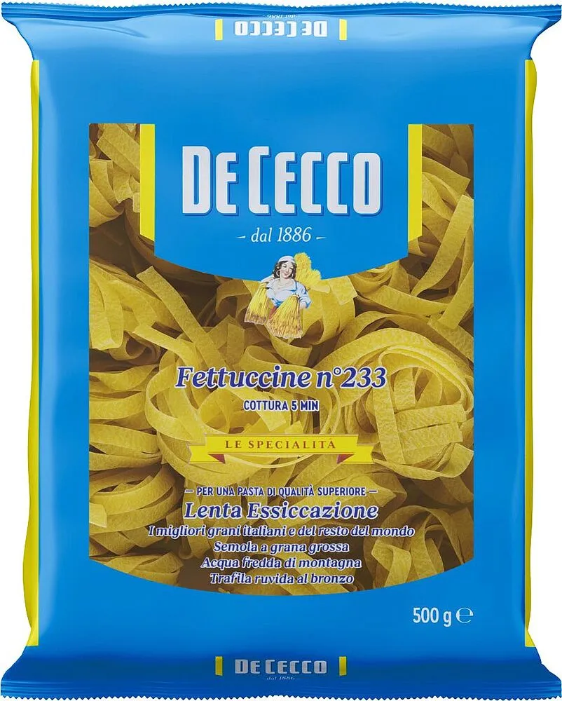 Pasta "De Cecco Fettuccine №233" 500g
