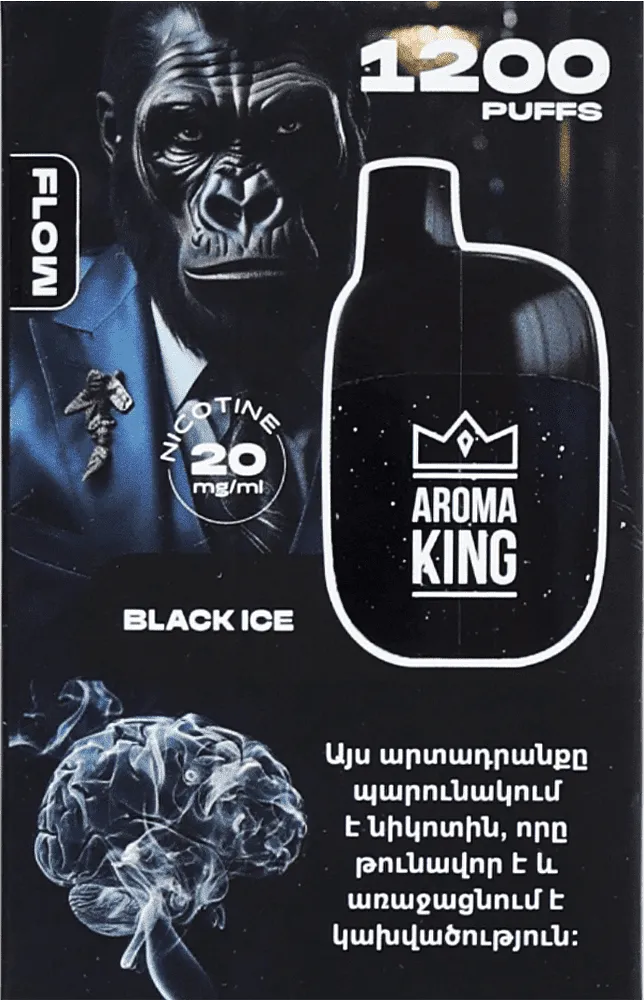 Electric pods "Aroma King Black Ice" 1200 puffs
