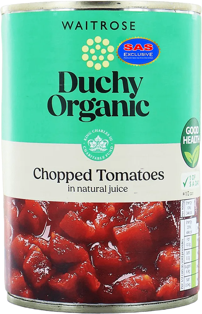 Լոլիկ կտրտած սեփական հյութի մեջ «Waitrose Duchy Organic Chopped Tomatoes» 400գ
