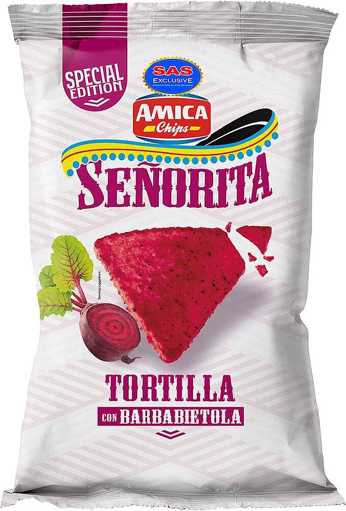 Chips "Amica Tortilla Senorita Barbabietola" 170g Beet
