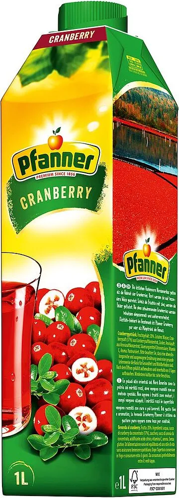 Cranberry drink "Pfanner" 1l 