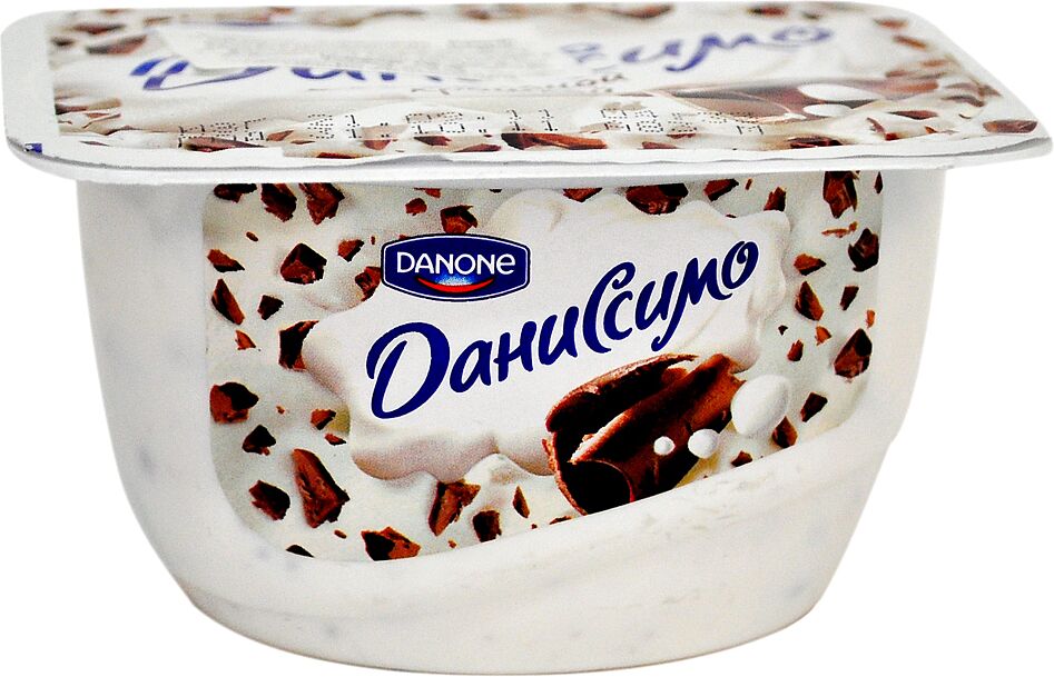 Կաթնաշոռային արտադրանք շոկոլադային քերուկով «Danone Даниссимо» 130գ, յուղայնությունը` 6.7%