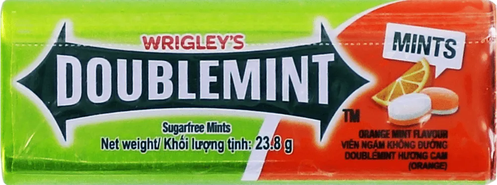 Breath freshening orange and mint flavor candy "Wrigley's" 23.8g
