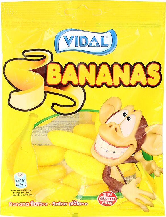 Դոնդողե կոնֆետներ «Vidal Bananas» 100գ