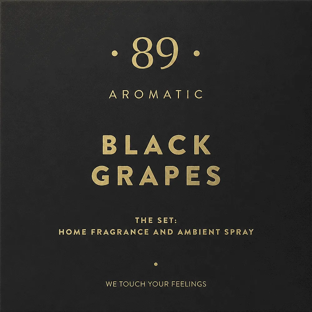 Air freshener & rattan sticks "89 Aromatic Black Grapes" 2 pcs
