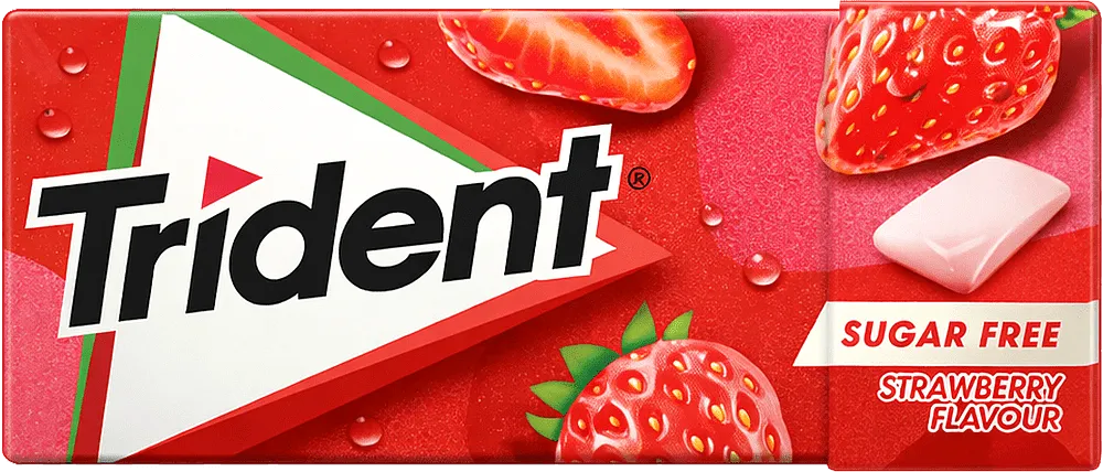 Chewing gum with strawberry flavour "Trident Strawberry" 14g