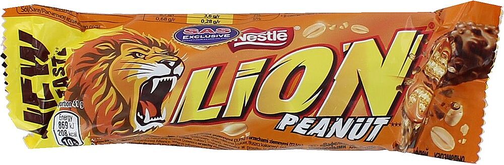 Շոկոլադե բատոն «Nestle Lion Peanut Bar» 41գ