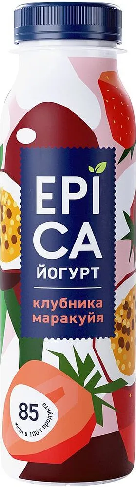 Յոգուրտ  ըմպելի ելակ-մարակույայով «Epica» 260գ,  յուղայնությունը`2.5% 