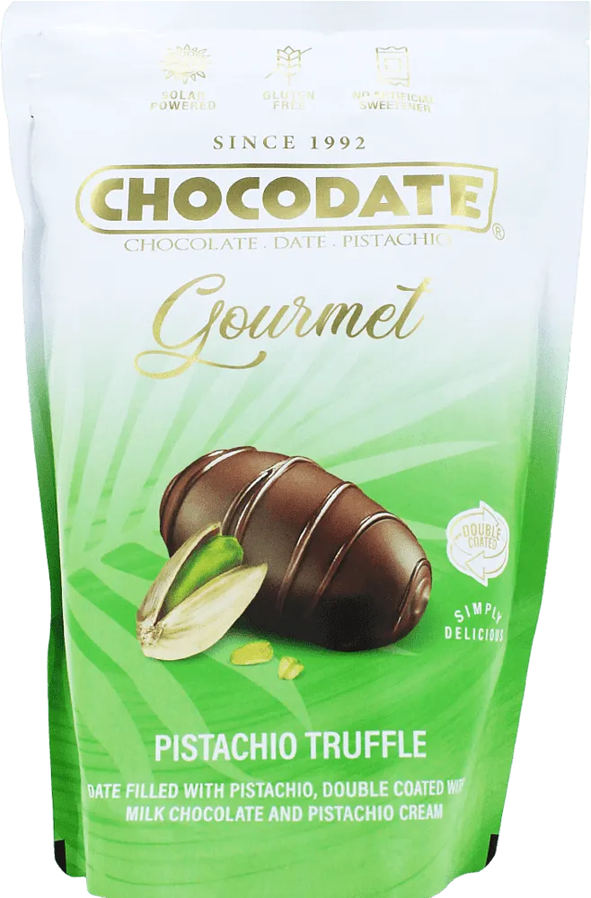 Date in chocolate "Chocodate Gourmet Pistachio Truffle" 150g
