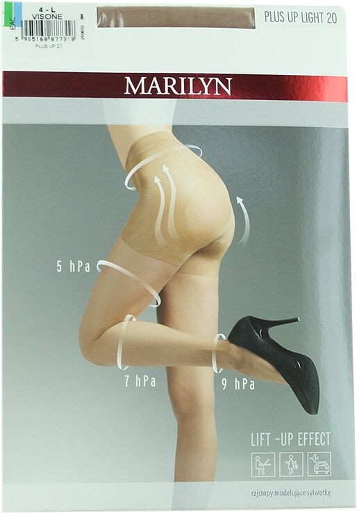Tights "Marilyn Plus Up Light 20 Den N4" Natural