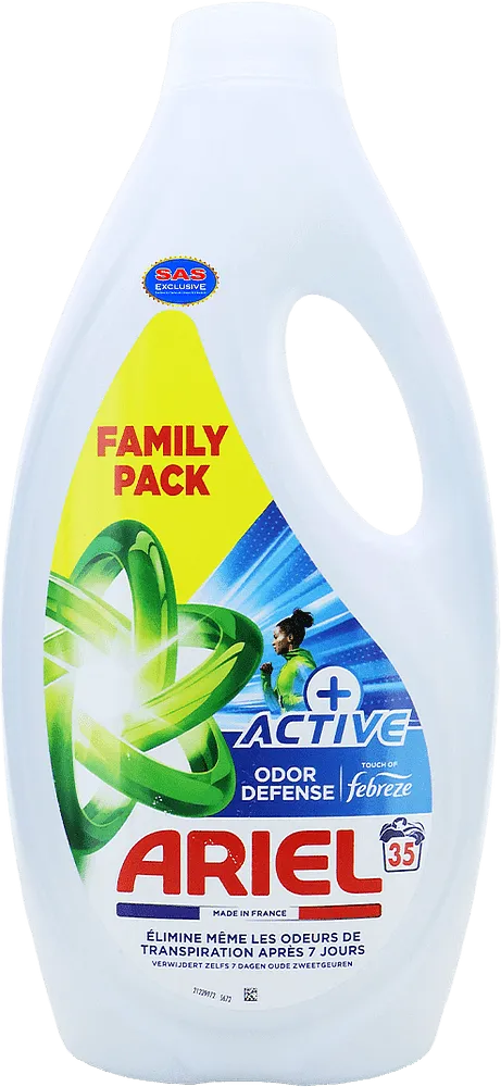 Լվացքի գել ունիվերսալ «Ariel Active+ Odor Defense» 1575մլ