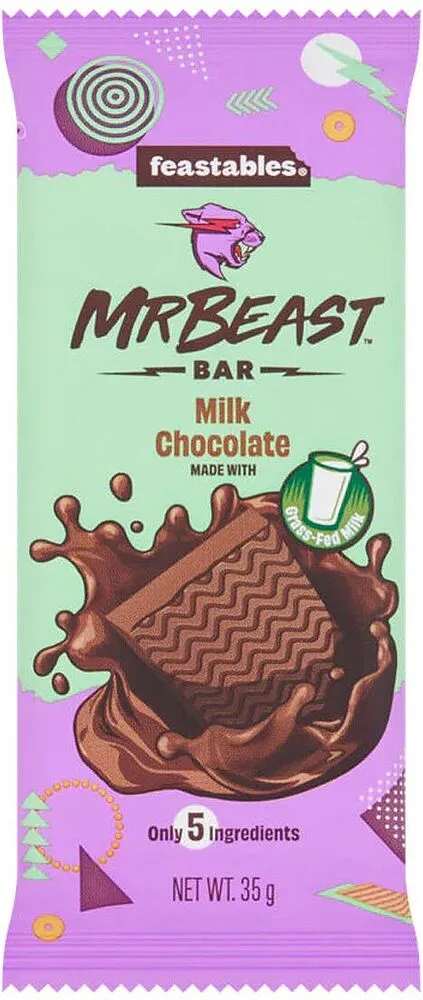 Շոկոլադե սալիկ կաթնային «Mr Beast Feastables» 35գ
