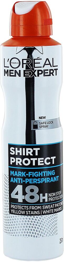 Հակաքրտինքային աէրոզոլային միջոց «L' Oreal Men Expert Shirt Protection» 250մլ