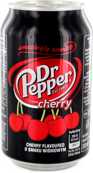 Refreshing carbonated drink "Dr. Pepper" 355ml Cherry