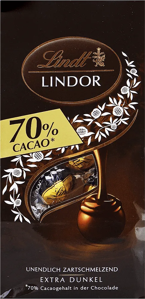 Շոկոլադե կոնֆետների հավաքածու «Lindt Lindor Extra Dunkel» 136գ
