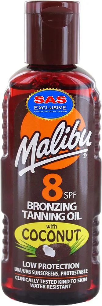 Tanning oil "Malibu Bronzing Tanning Oil 8 SPF" 100ml
