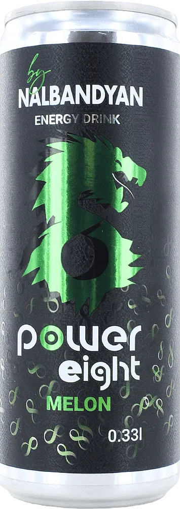 Carbonated energy melon flavored drink "Nalbandyan Power Eight" 0.33l
