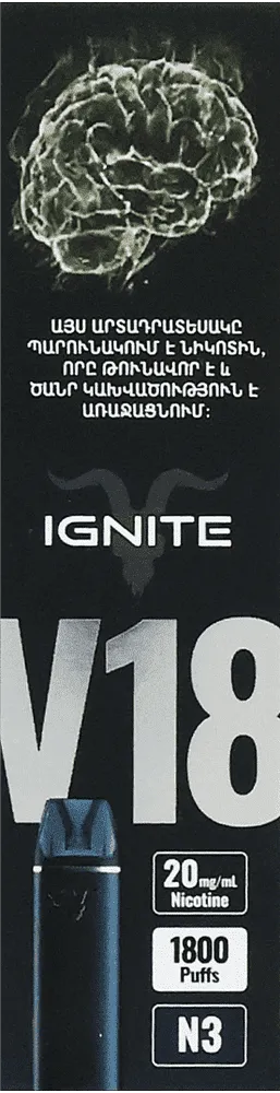 Electric pod "Ignite V18 N3" 1800 puffs
