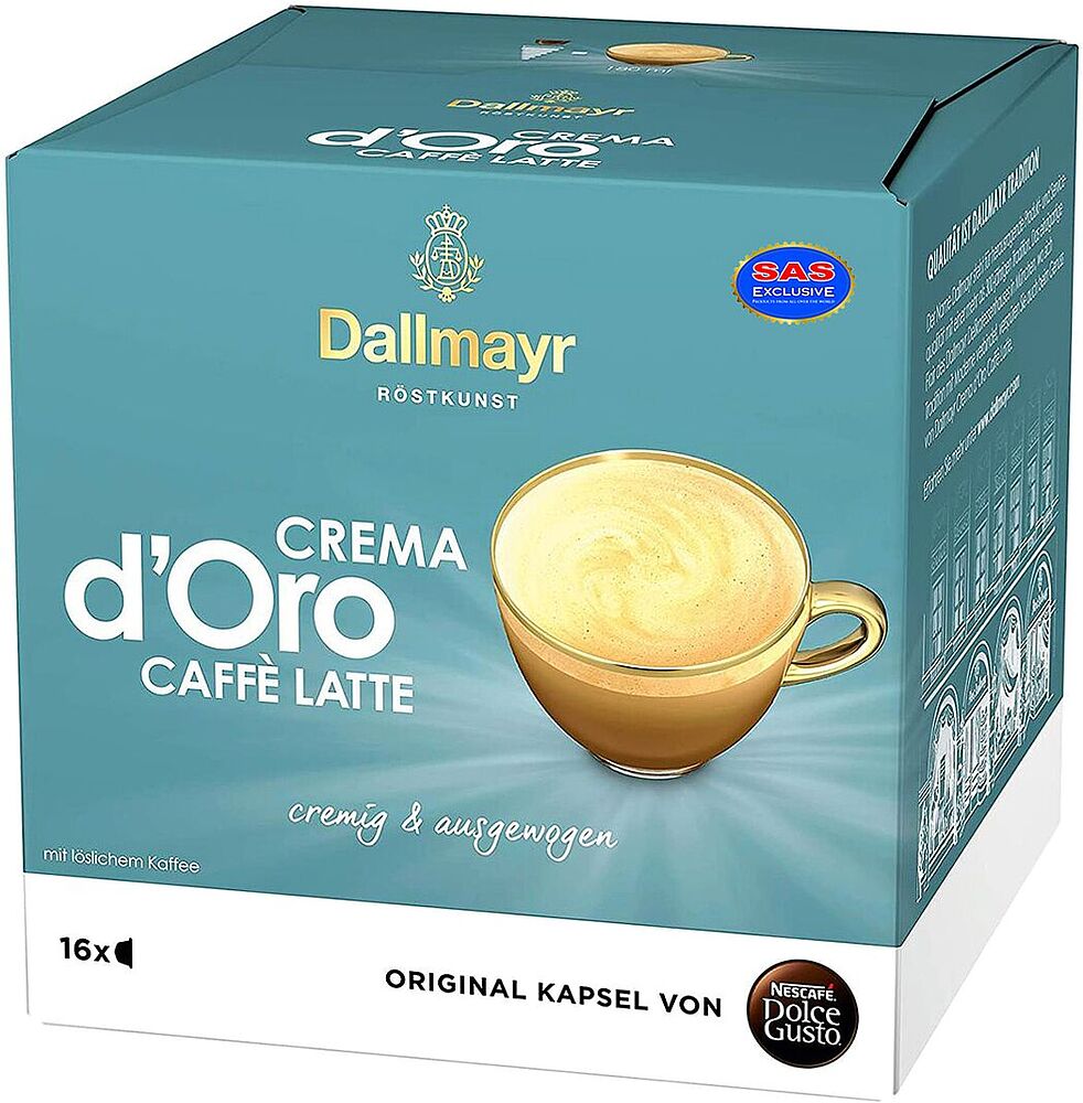 Պատիճ սուրճի «Nescafe Dolce Gusto Dallmayr Crema D'oro Latte» 160գ
