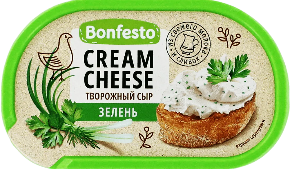Сыр творожный с зеленью "Bonfesto" 140г