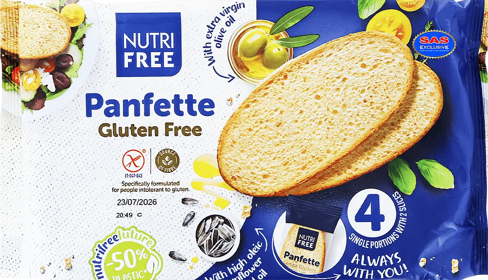 Bread with olive oil "Nutri Free" 300g
