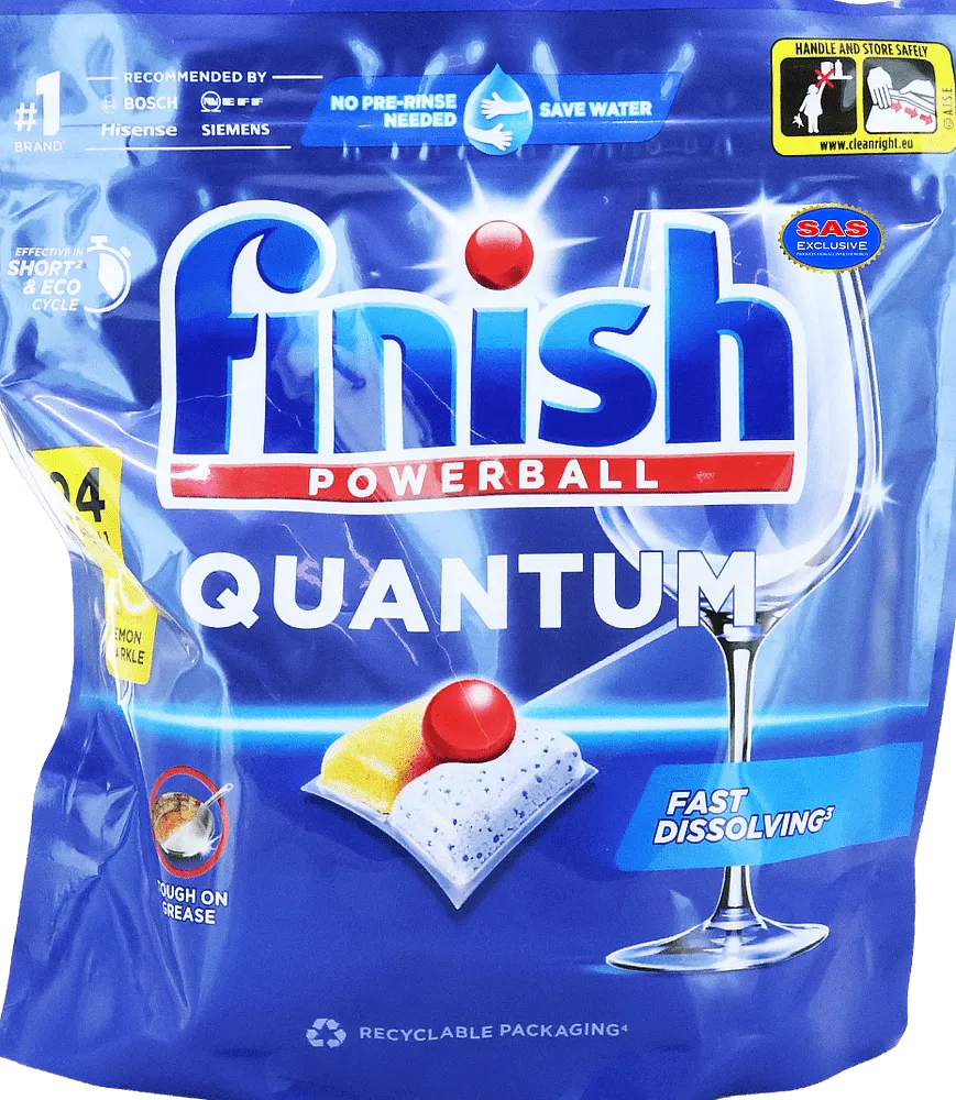 Սպասք լվացող մեքենայի պատիճներ «Finish Powerball Quantum» 24 հատ