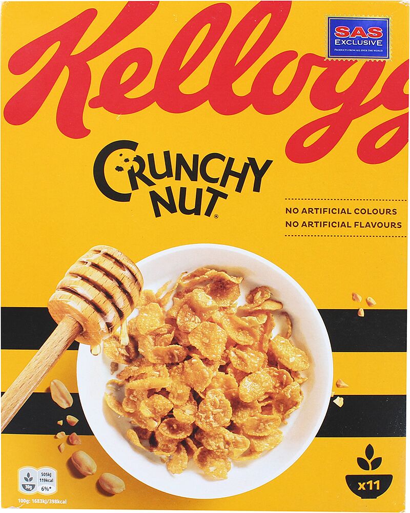 Кукурузные хлопья  "Kellogg's Crunchy Nut" 330г
