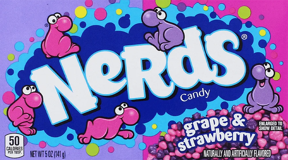 Grape & strawberry flavored candies "Nerds" 141g
