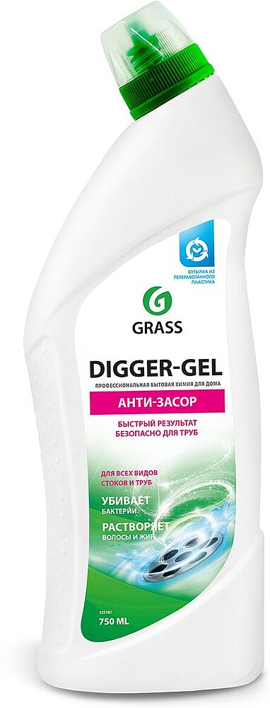 Drain pipes cleaner "Grass Digger Gel" 750ml 