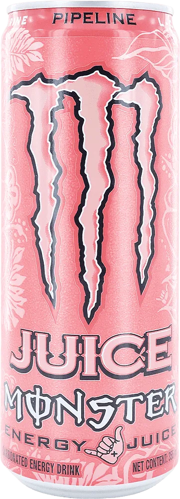 Energy carbonated tropical fruits flavored drink "Monster Pipeline Energy Juice" 355ml

