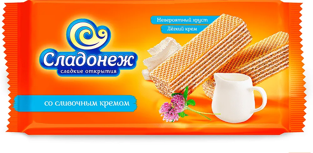 Вафли со сливочным кремом "Сладонеж" 170г 
