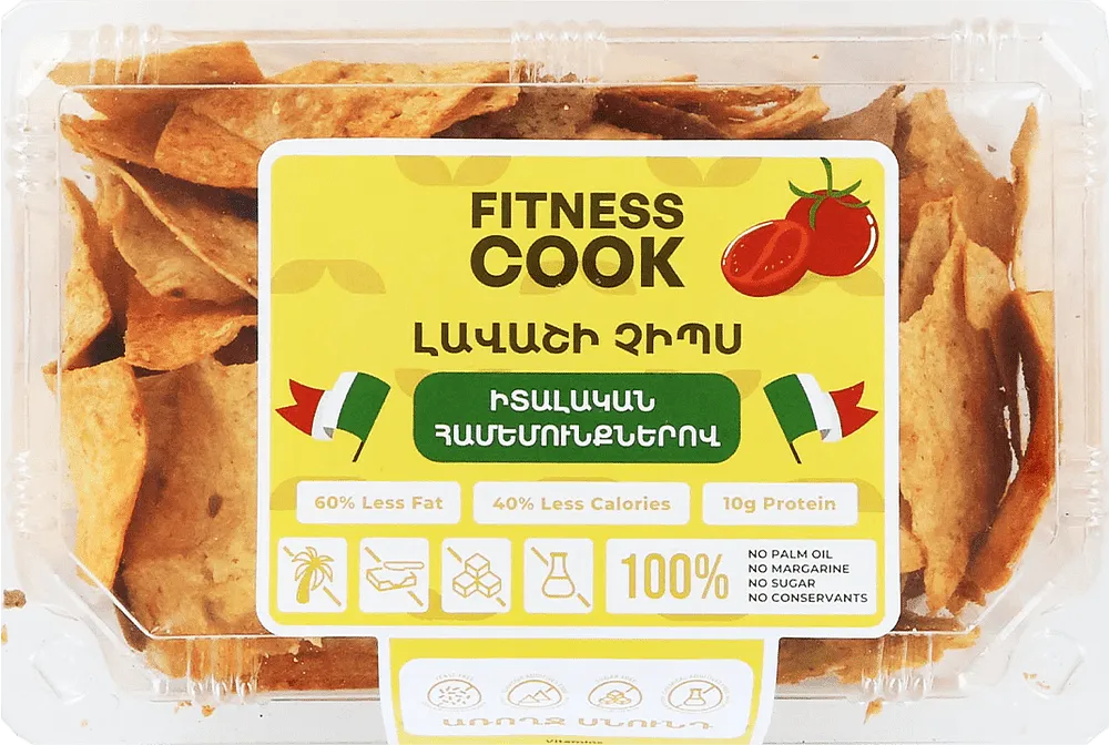 Lavash chips with spices "Fitness Cook" 130g±4g
