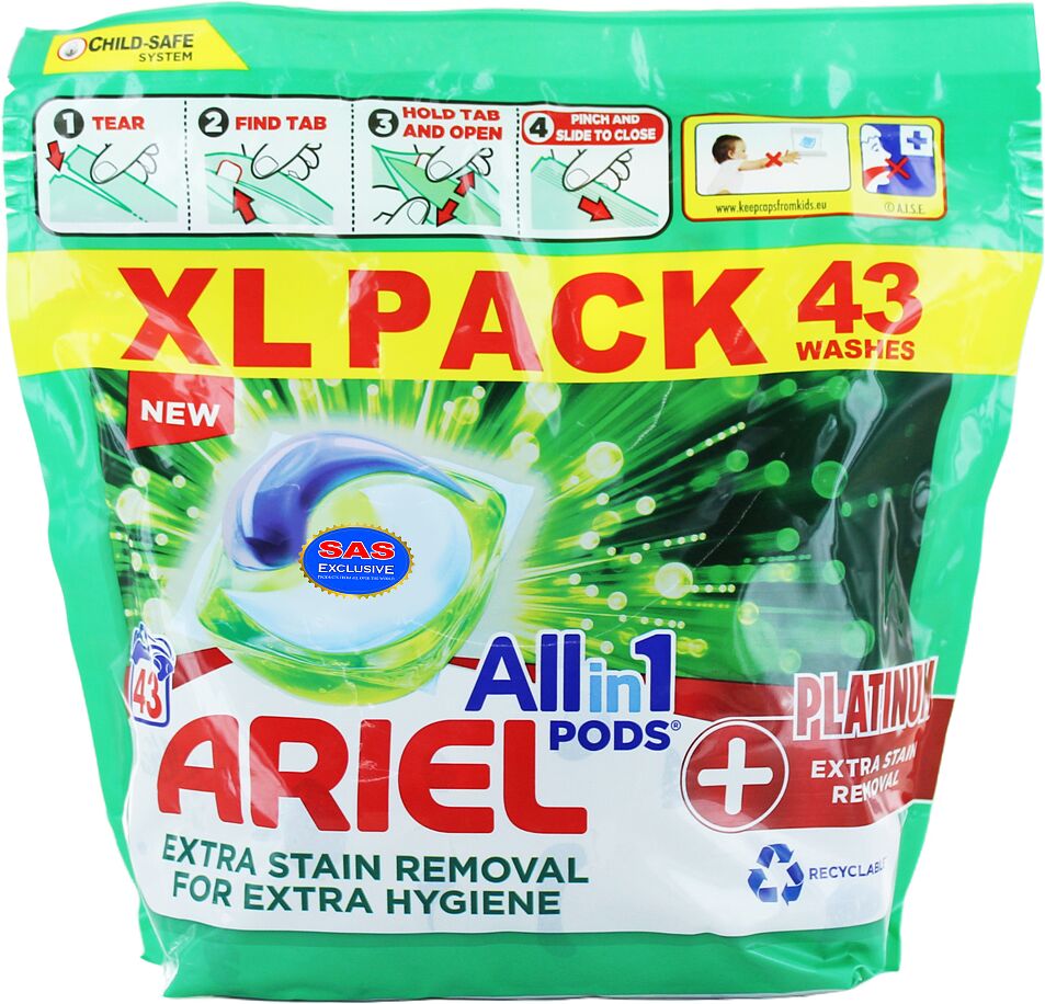 Washing capsules "Ariel All in 1 Platinum" 43 pcs
