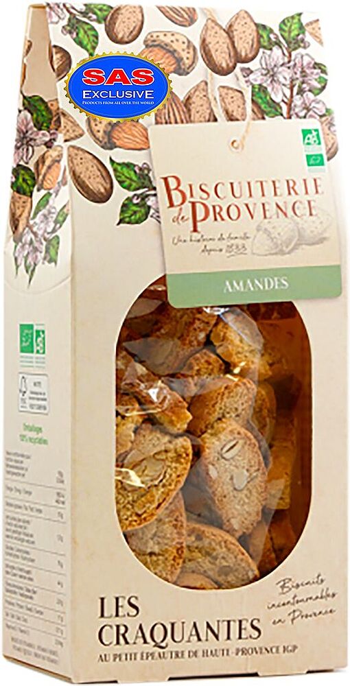 Չորահացեր նուշով «Biscuiterie De Provence» 180գ
