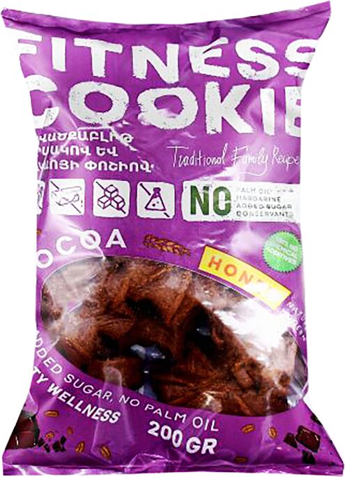 Cookies with oat, honey & cocoa powder "Fitness Cookie" 200g
