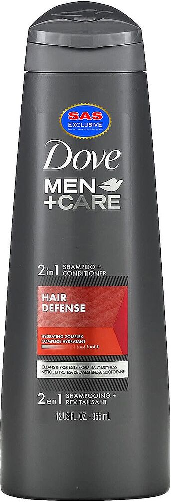 Շամպուն-կոնդիցիոներ «Dove Men+Care Hair Defense» 355մլ

