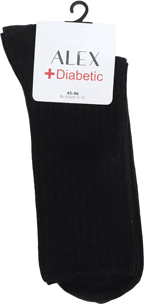 Black socks "Alex+Diabetic"
