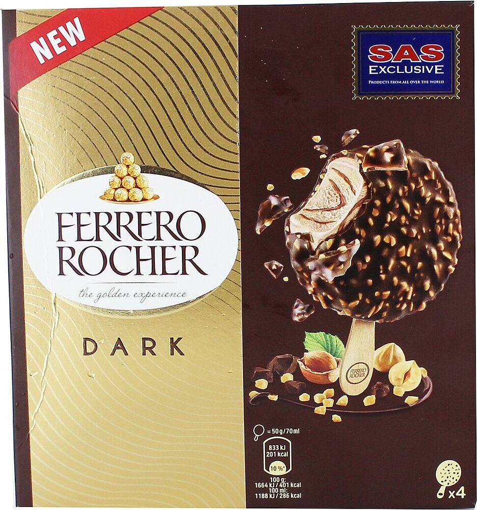 Պաղպաղակ շոկոլադե «Ferrero Rocher Dark» 200գ