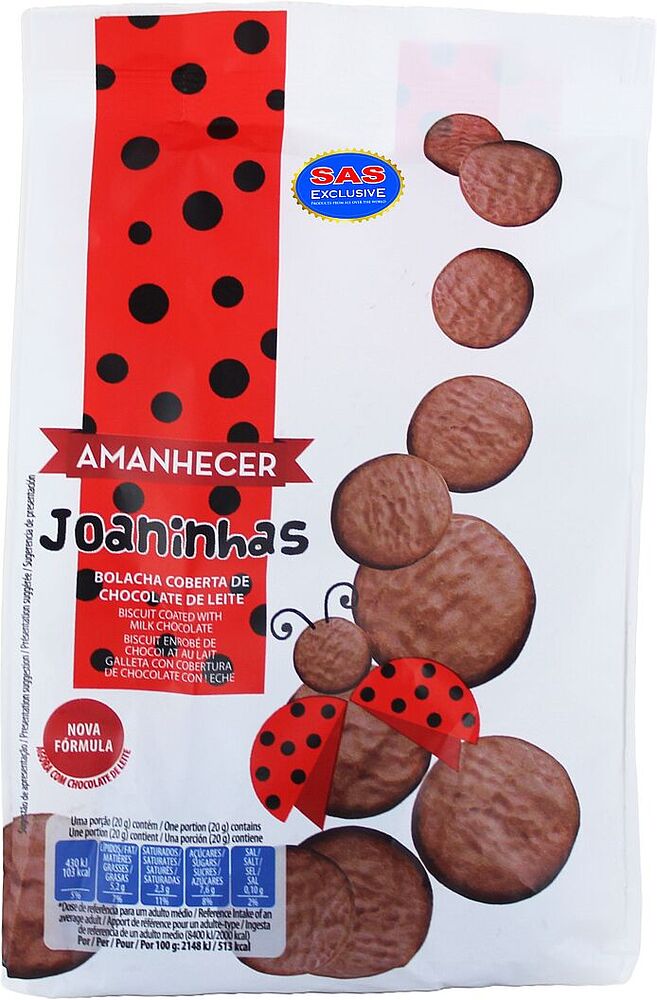 Cookies coated with chocolate "Amanhecer" 150g