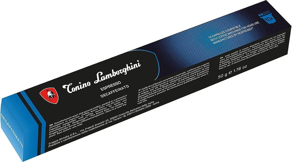 Coffee capsules "Tonino Lamborghini Espresso Decaffeinato" 50g
