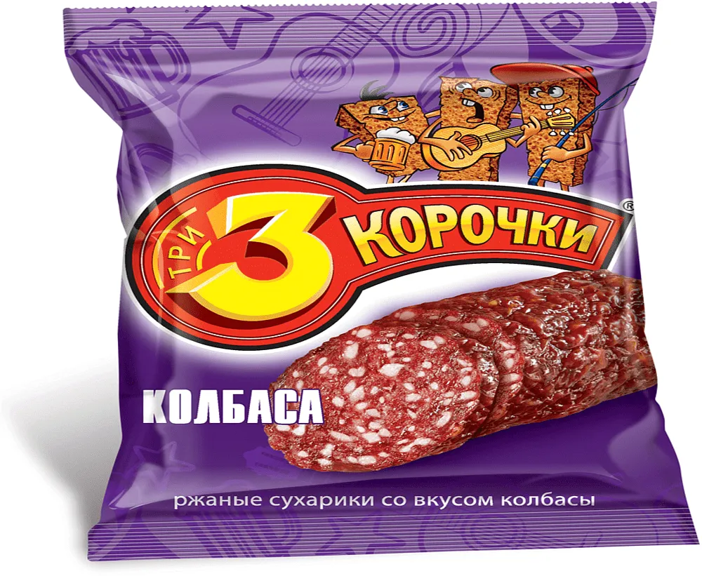 Sausage crackers "3 Korochki" 40g 