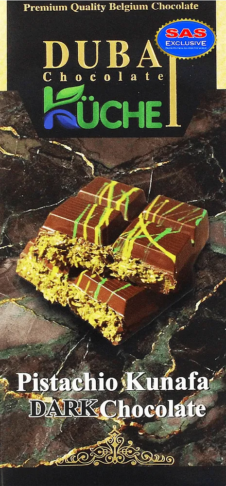 Chocolate bar with pistachios & kunafa "Kuche Dubai Dark" 100g
