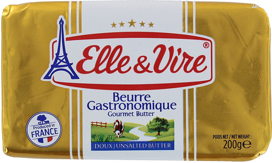 Масло сливочное "Elle & Vire" 200г, жирность: 82%