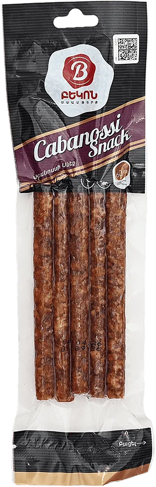 Raw smoked sausage product "Bacon Cabanossi" 60g