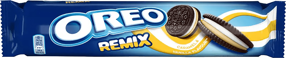 Cookies with vanilla & caramel filling "Oreo Remix" 157g