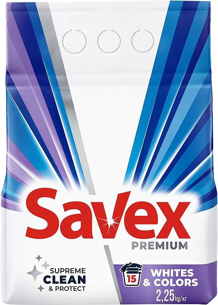 Universal washing powder "Savex Tiara Flowers" 2.25kg 